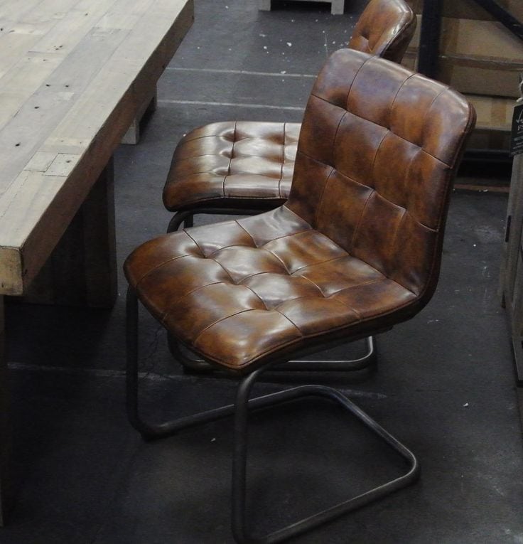 Leather Office Chair Dining, How To Protect Leather Dining Chairs
